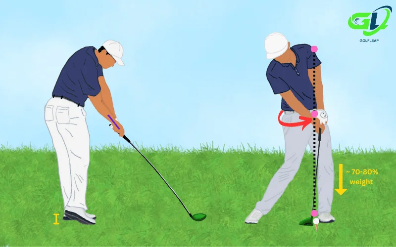 golf Impact position golf leap