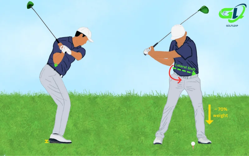 downswing golf leap